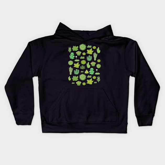 Succulents Kids Hoodie by kostolom3000